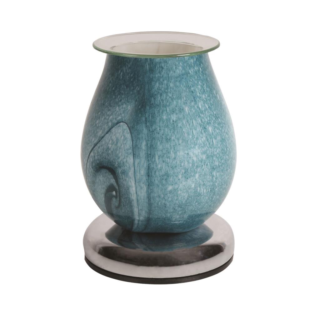Aroma Teal Swirl Oval Touch Electric Wax Melt Warmer £23.84